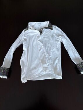 Girls Dover saddlery long sleeve show shirt